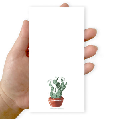 bunny ear cactus notepad