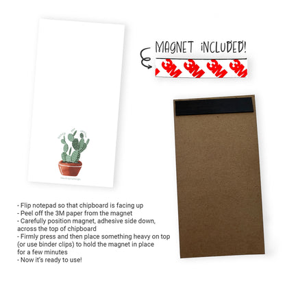 bunny ear cactus notepad