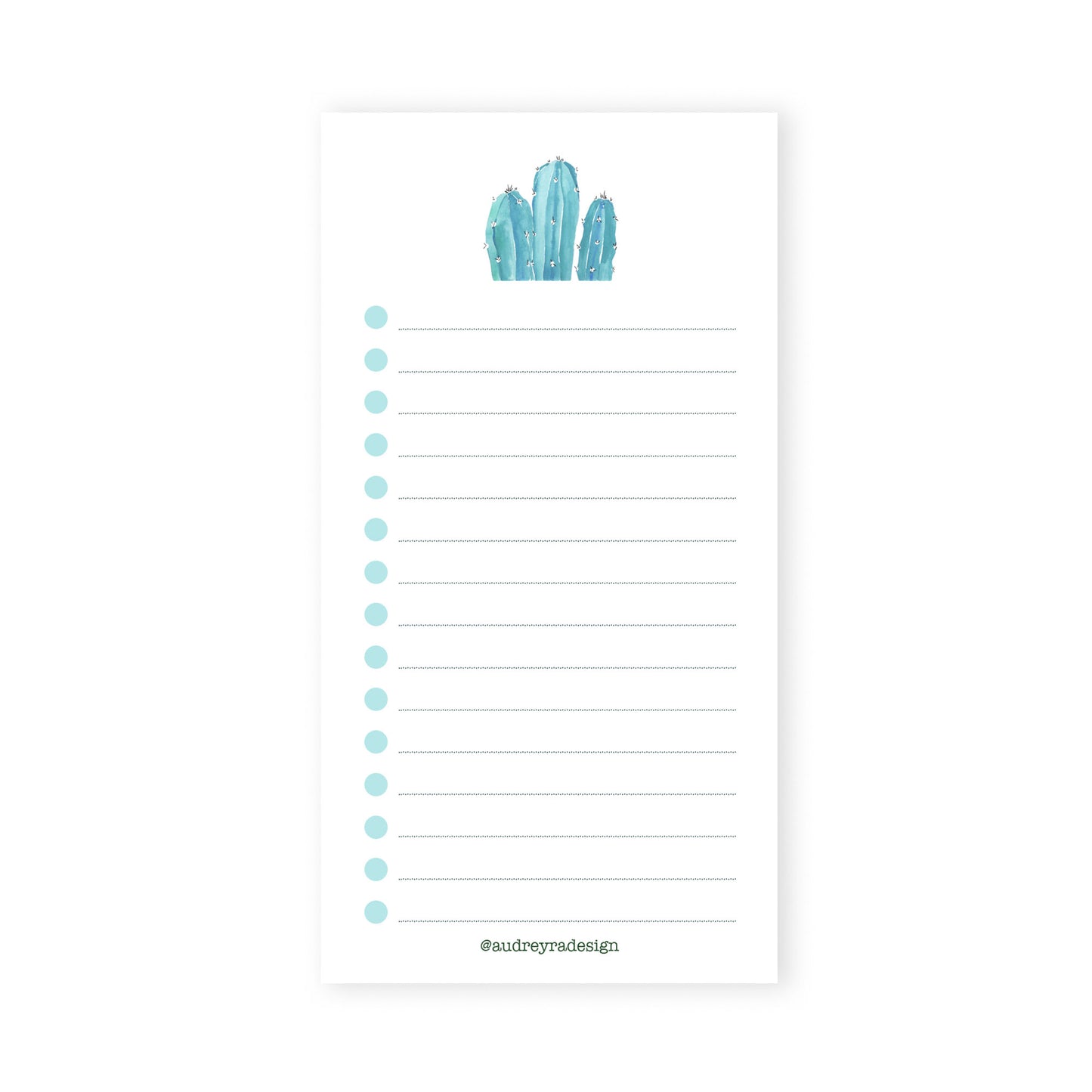 blue myrtle cactus notepad