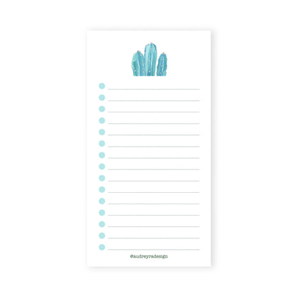 blue myrtle cactus notepad