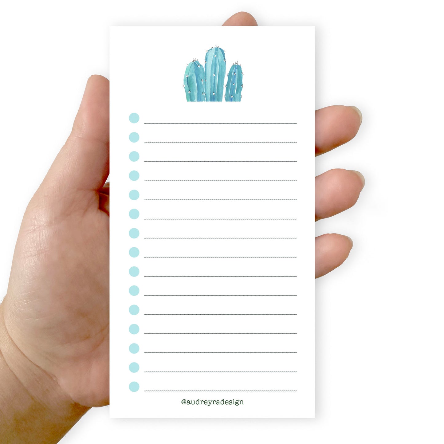 blue myrtle cactus notepad