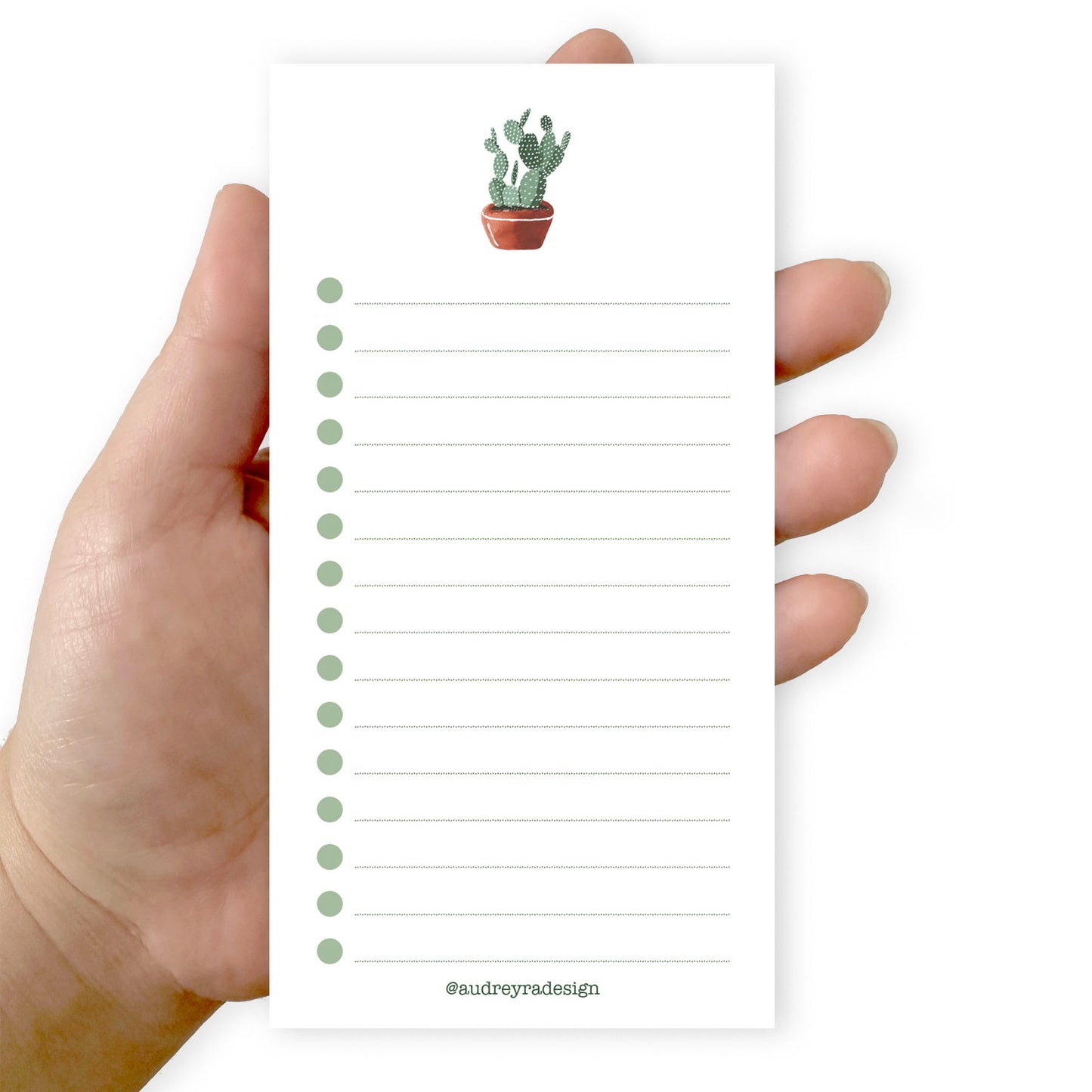 bunny ear cactus notepad