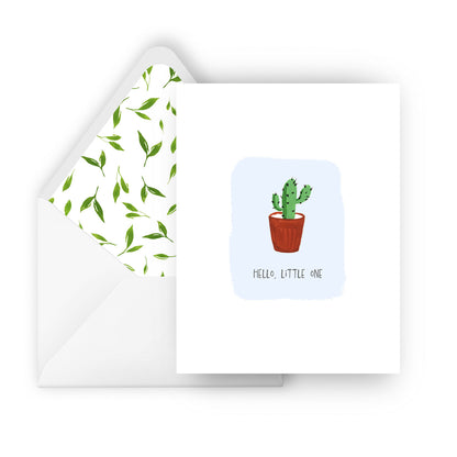 hello little one cactus greeting card