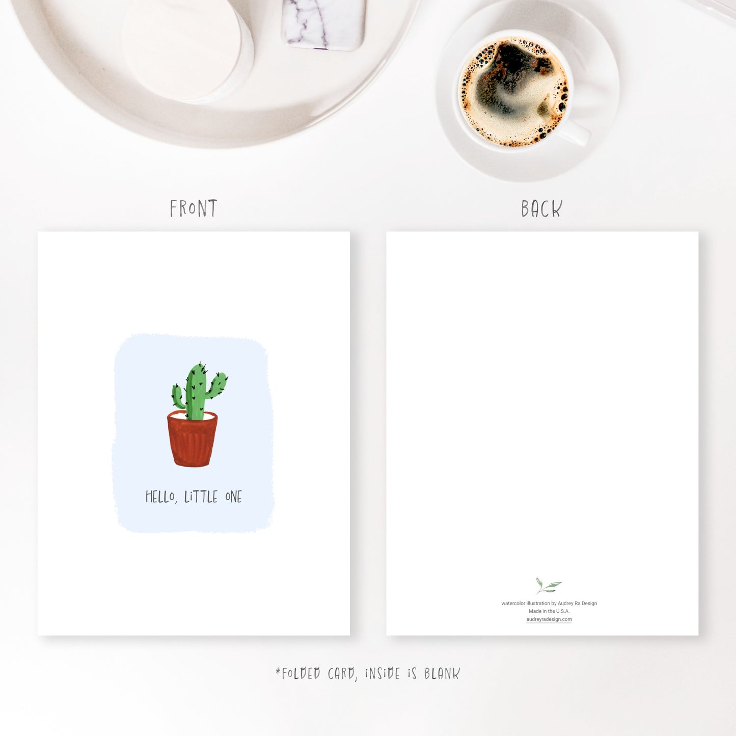 hello little one cactus greeting card