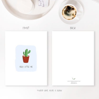 hello little one cactus greeting card
