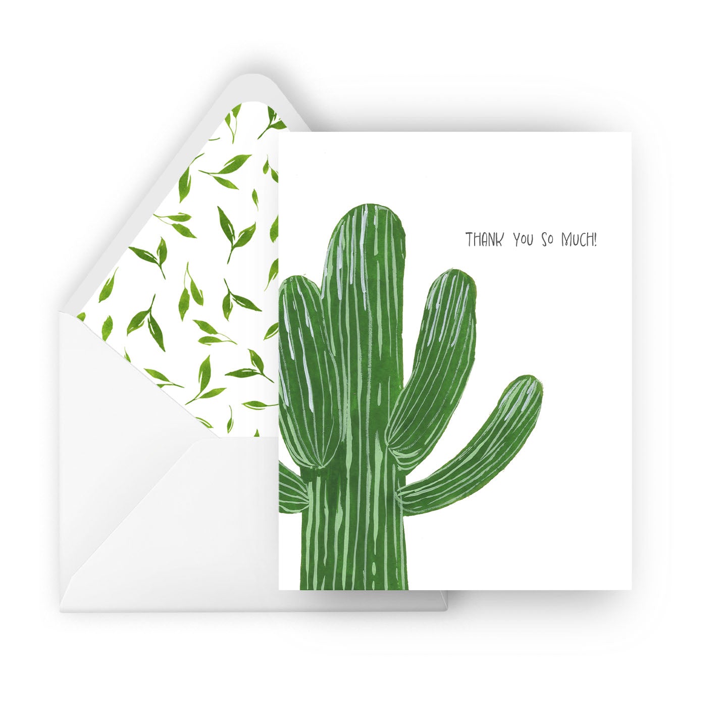 thank you so much cactus greeting card
