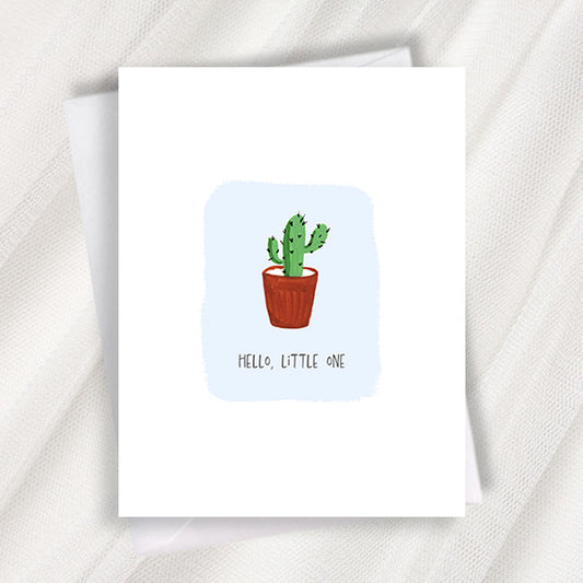 hello little one cactus greeting card