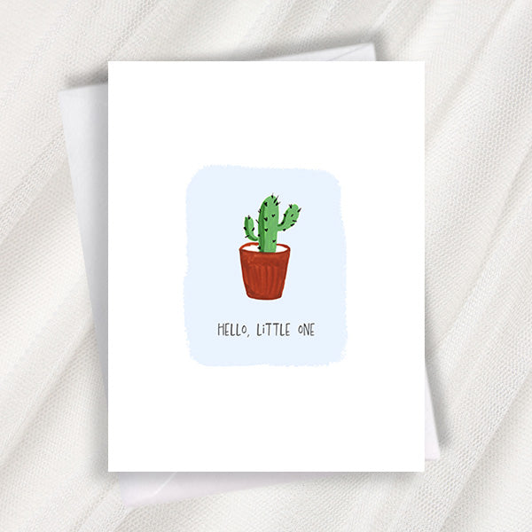 hello little one cactus greeting card