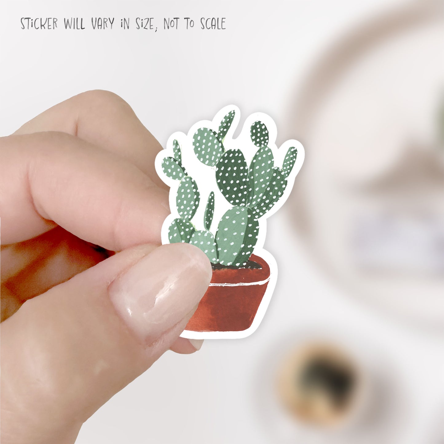 bunny ear cactus sticker