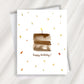 chocolate birthday cake greeting card