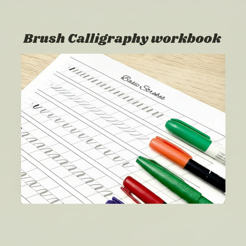 Files Caligraphy brush calligraphy workbook (digital download only) – Audrey Ra Design Shop