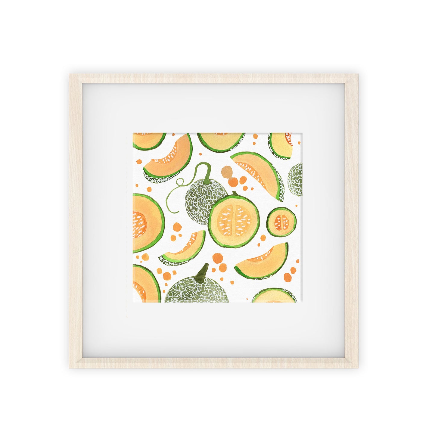 cantaloupe pattern art print