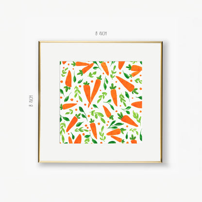 carrots pattern art print