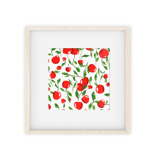 cherries pattern art print
