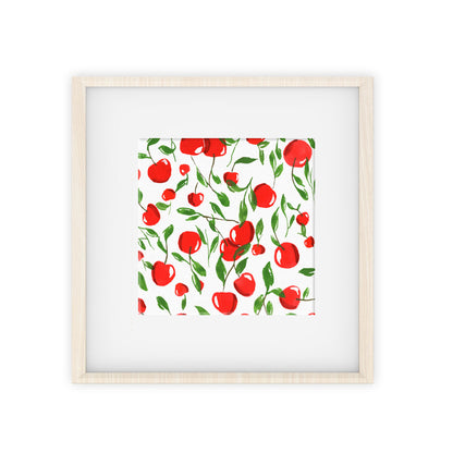 cherries pattern art print