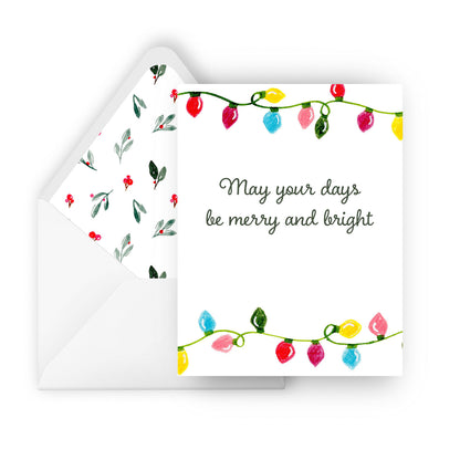 christmas lights holiday greeting card