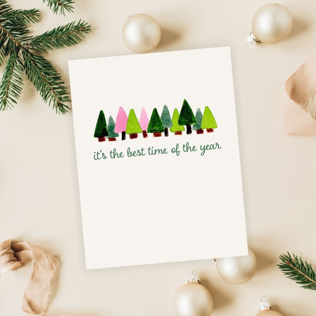 best time of the year holiday greeting card