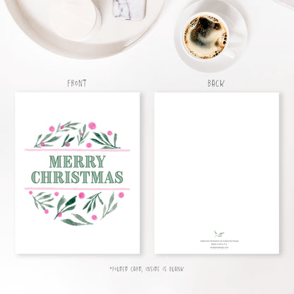 merry christmas orb greeting card