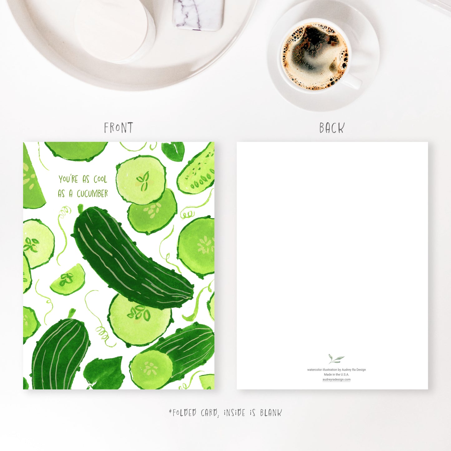 you're as cool as a cucumber greeting card