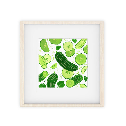 cucumbers pattern art print