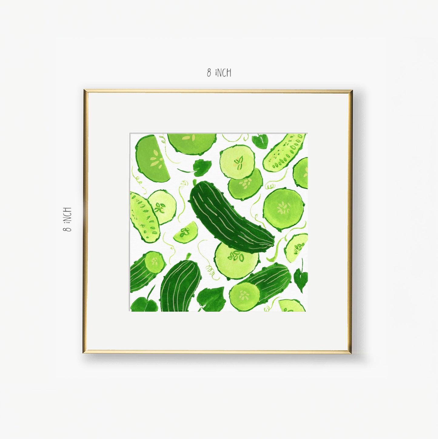 cucumbers pattern art print