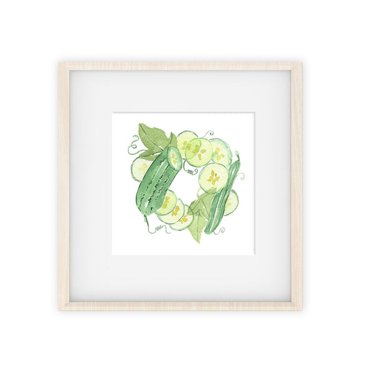 cucumber wreath art print