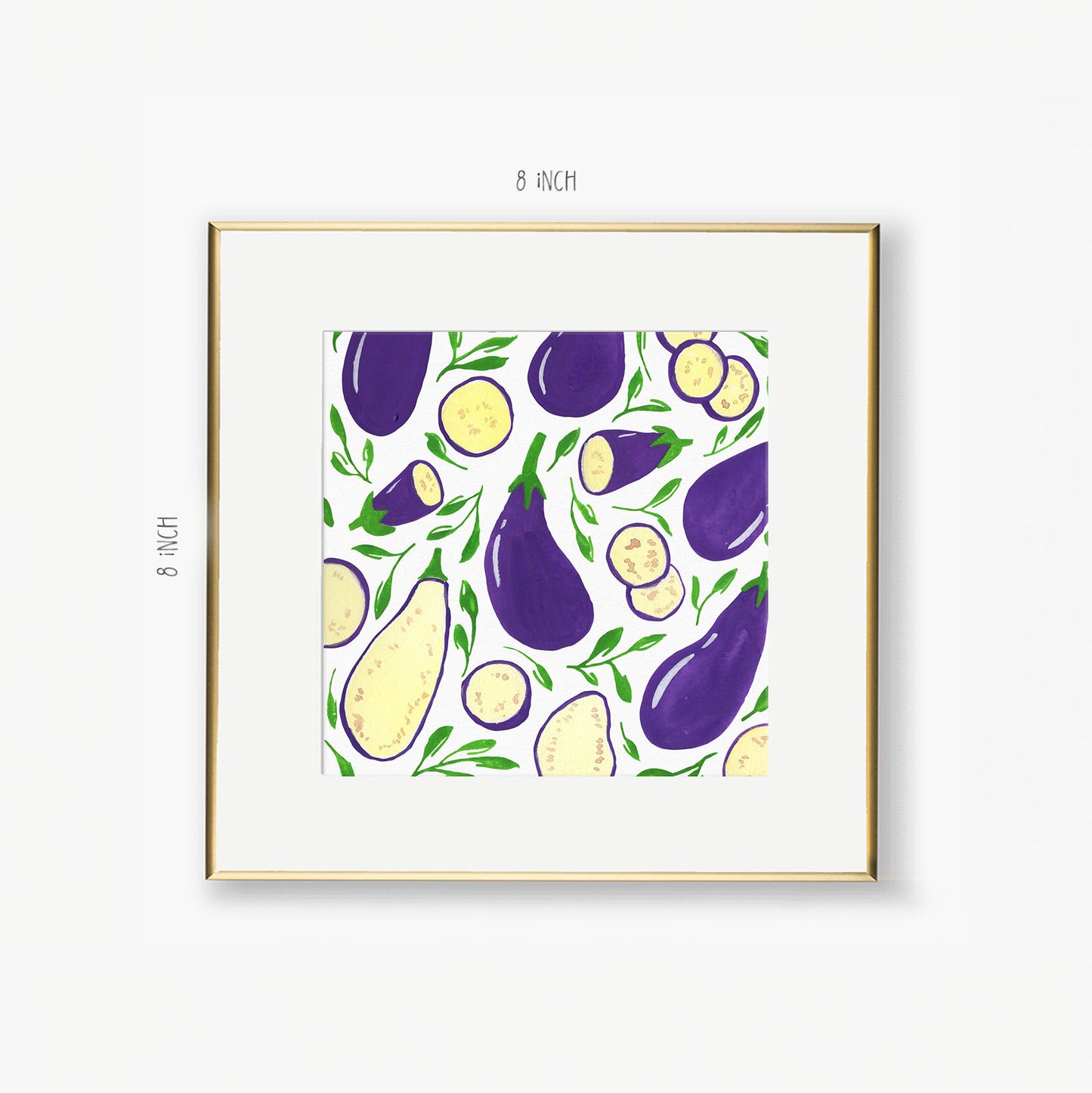 eggplant pattern art print