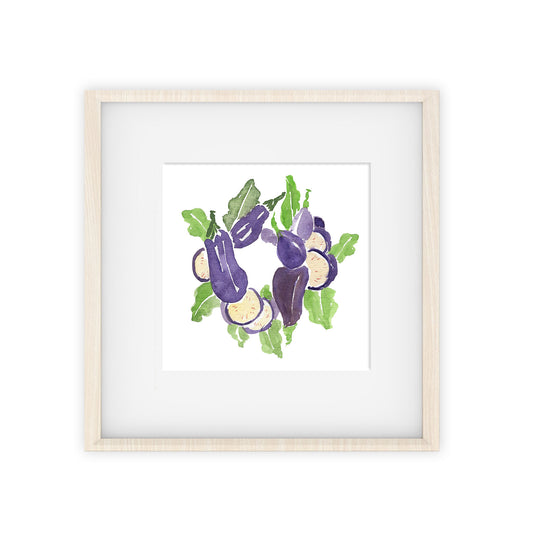 eggplant wreath art print
