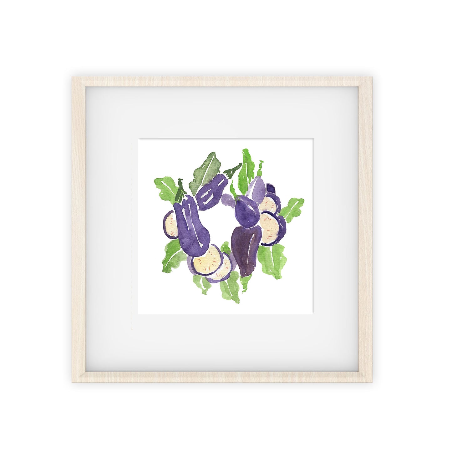 eggplant wreath art print