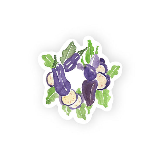 eggplant wreath sticker