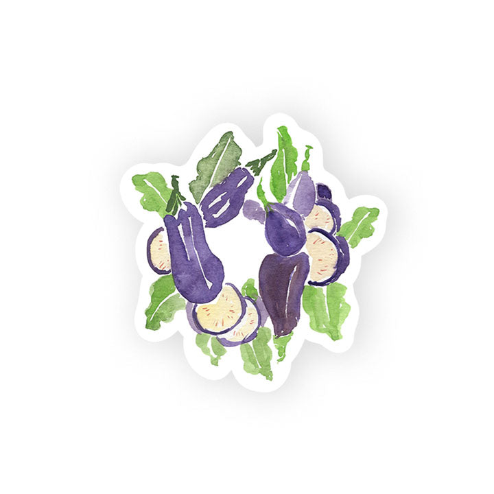 eggplant wreath sticker