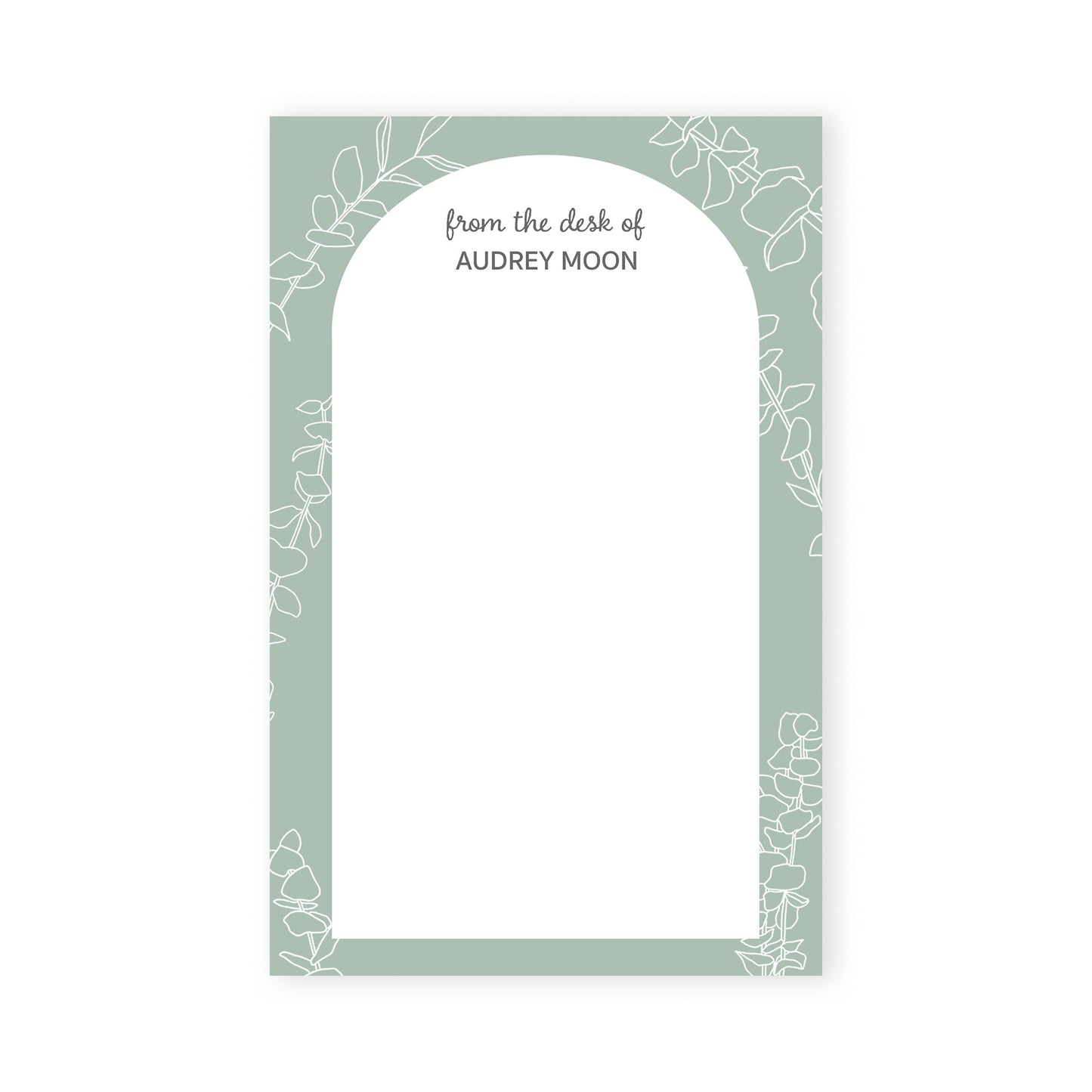 eucalyptus personalized notepad