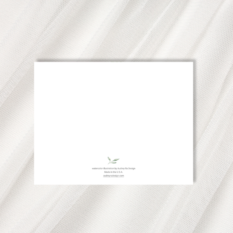 cacti pattern thank you greeting card