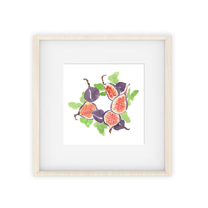 fig wreath art print