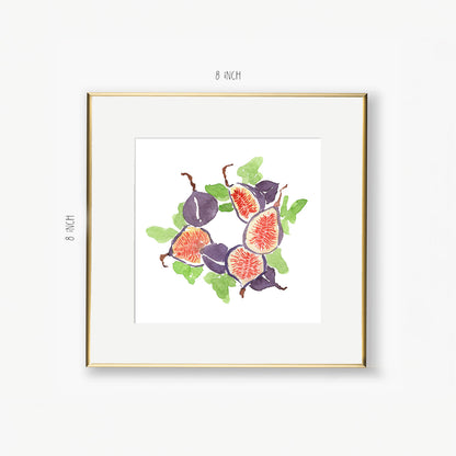 fig wreath art print