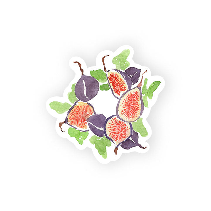 fig wreath sticker