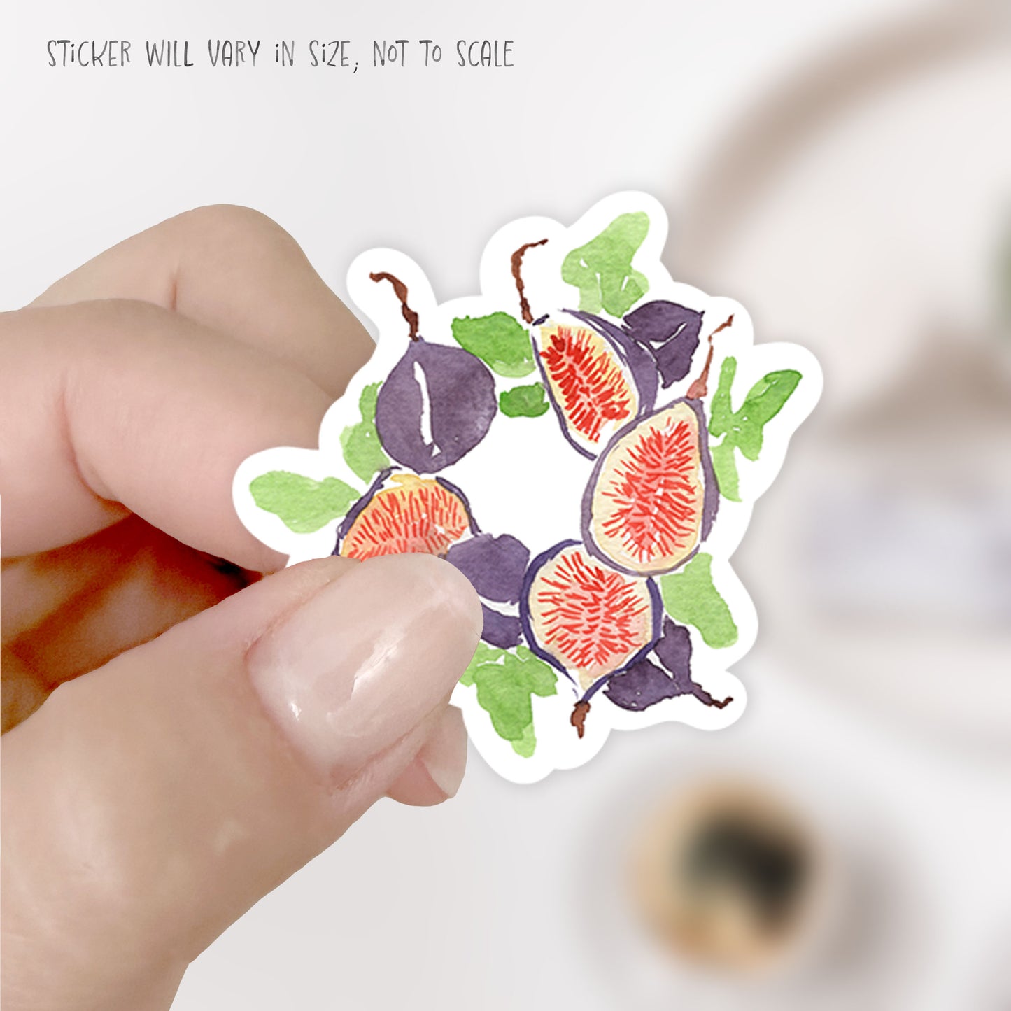 fig wreath sticker