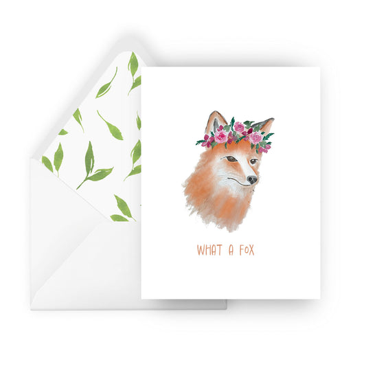 what a fox greeting card
