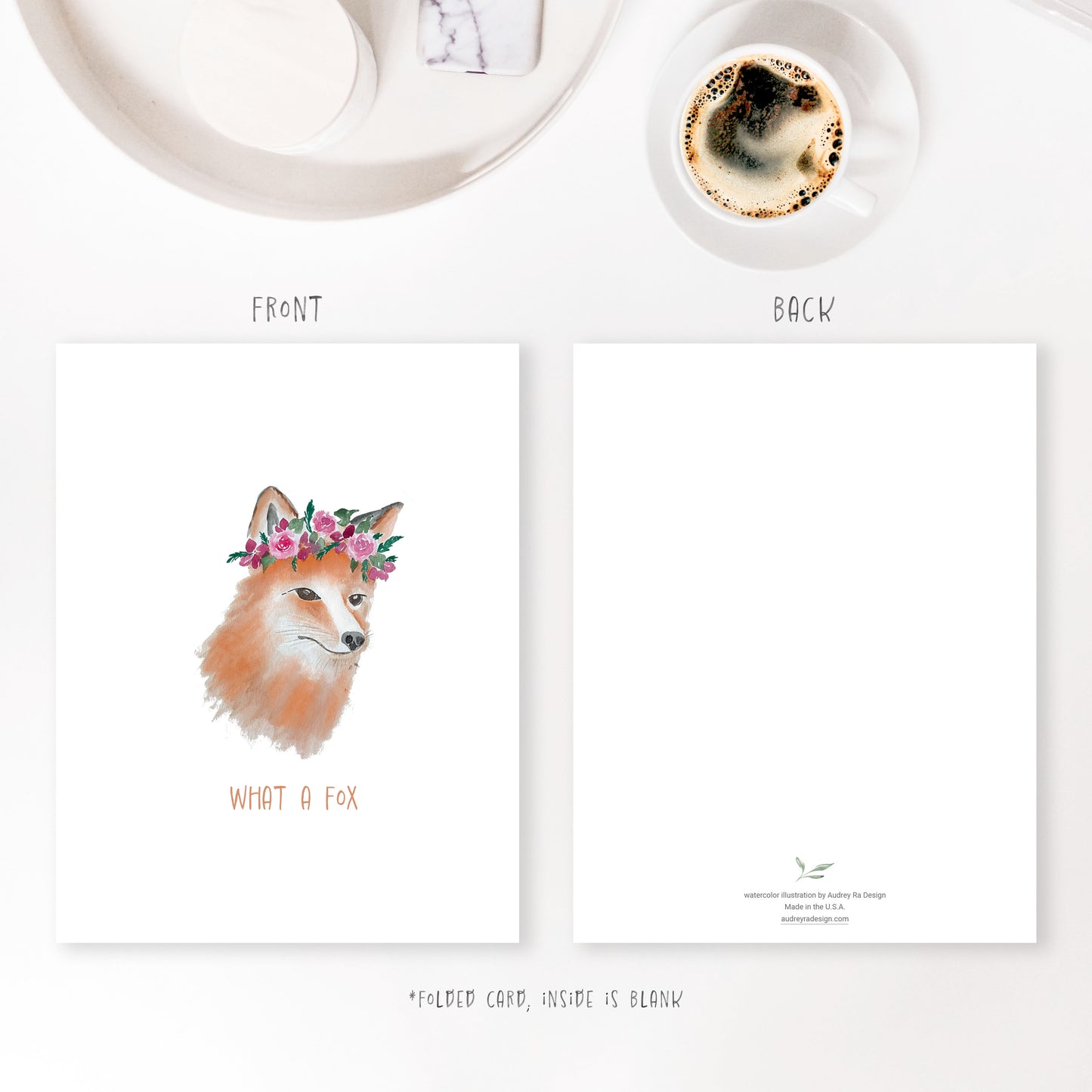 what a fox greeting card