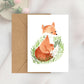 fox in meadow mini notecard