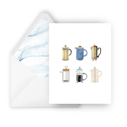 french press greeting card