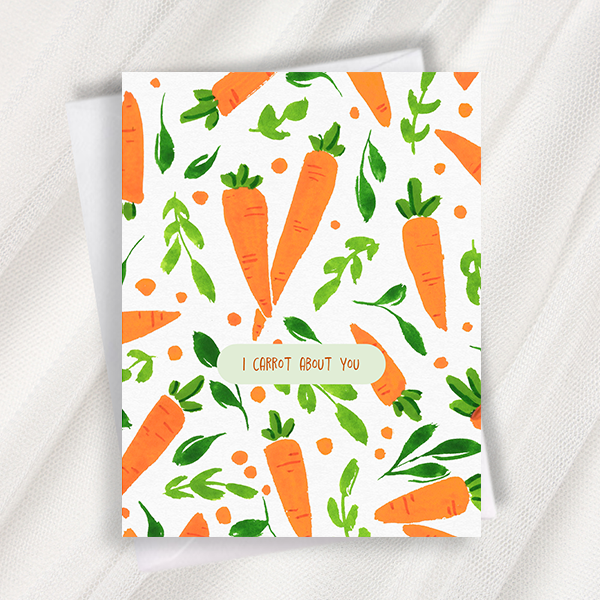 i carrot about you greeting card
