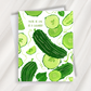 you're as cool as a cucumber greeting card