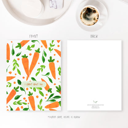 i carrot about you greeting card