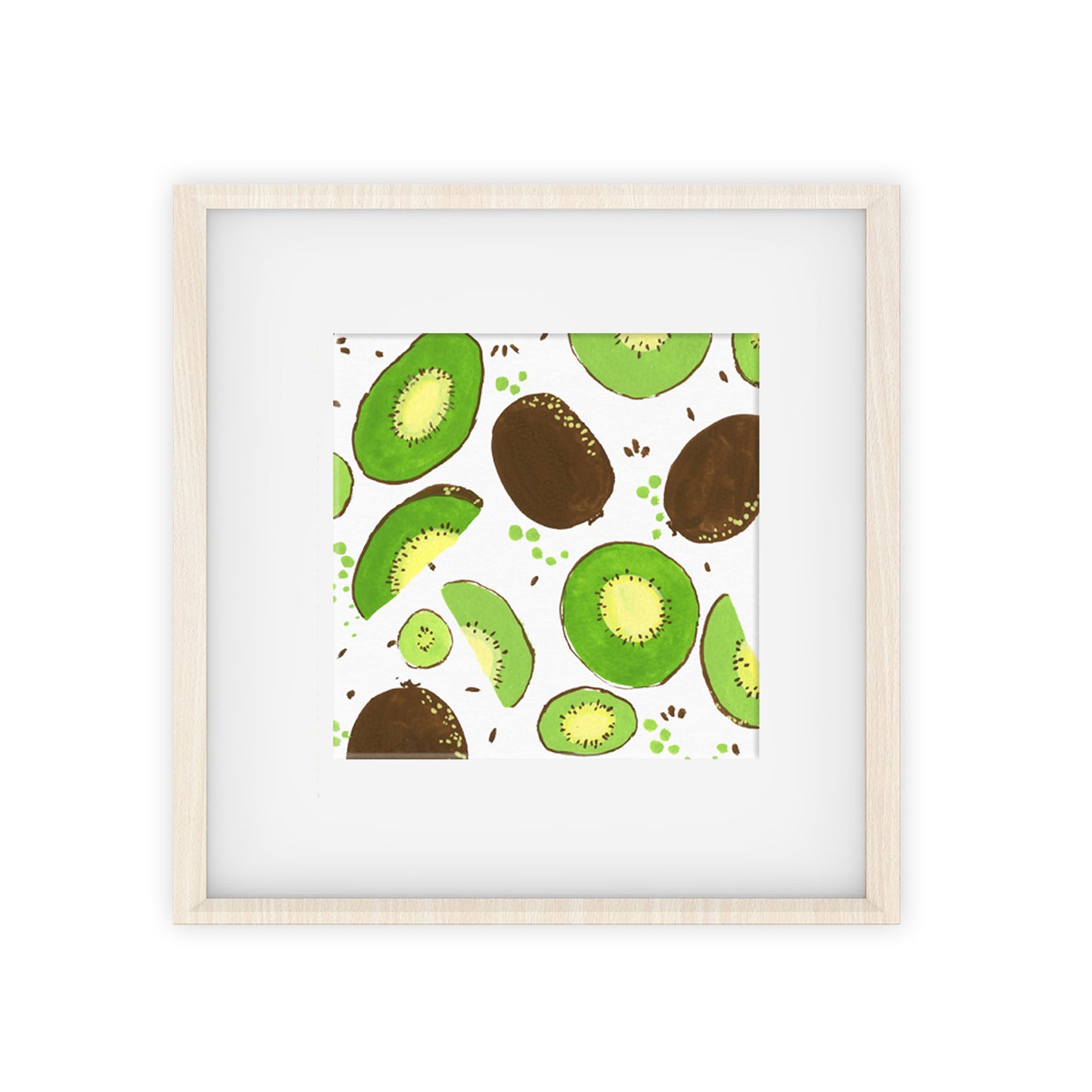 kiwis pattern art print