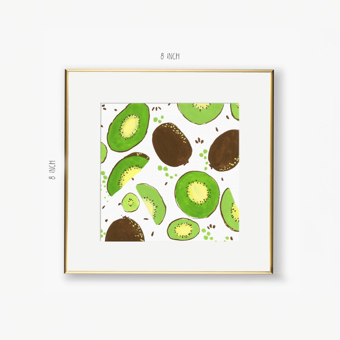 kiwis pattern art print