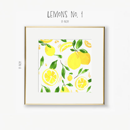 lemons no. 1 and no. 2 art prints