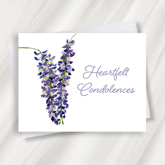 wisteria sympathy greeting card