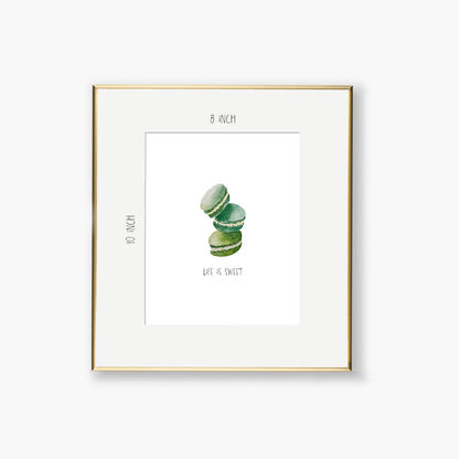 life is sweet macarons art print