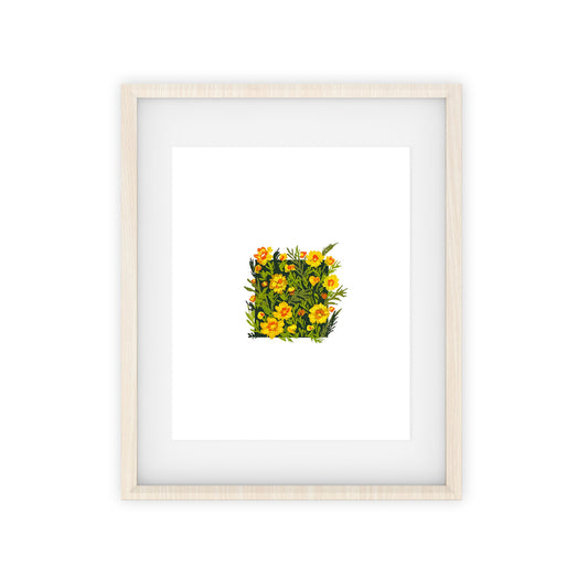 marigolds landscape art print